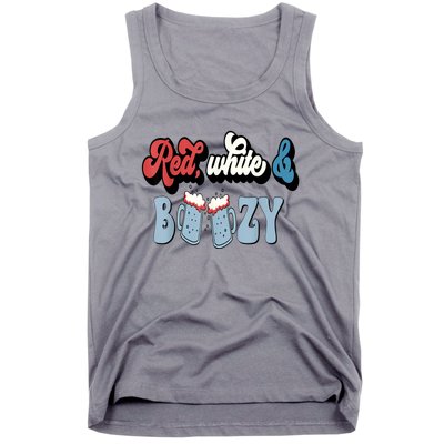 Red White And Boozy Celebrate America Drinking 4th Of July Tank Top