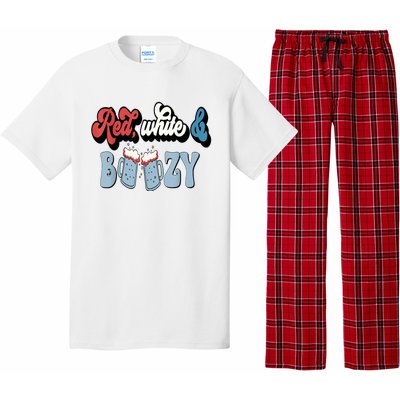 Red White And Boozy Celebrate America Drinking 4th Of July Pajama Set