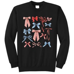 Red White And Blue American Coquette Bows Sweatshirt