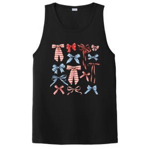 Red White And Blue American Coquette Bows PosiCharge Competitor Tank