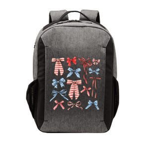 Red White And Blue American Coquette Bows Vector Backpack