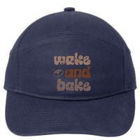 Retro Wake And Bake Funny Sourdough Starter Bread Baking 7-Panel Snapback Hat