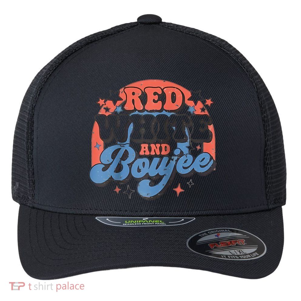 Red White And Boujee 4th Of July Flexfit Unipanel Trucker Cap