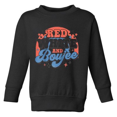 Red White And Boujee 4th Of July Toddler Sweatshirt