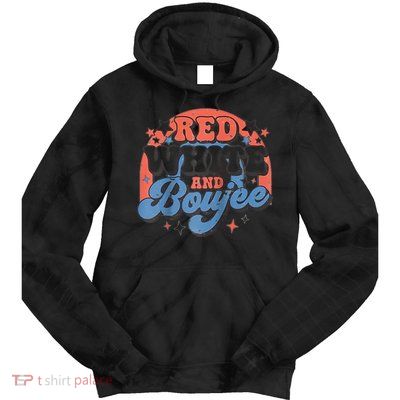 Red White And Boujee 4th Of July Tie Dye Hoodie