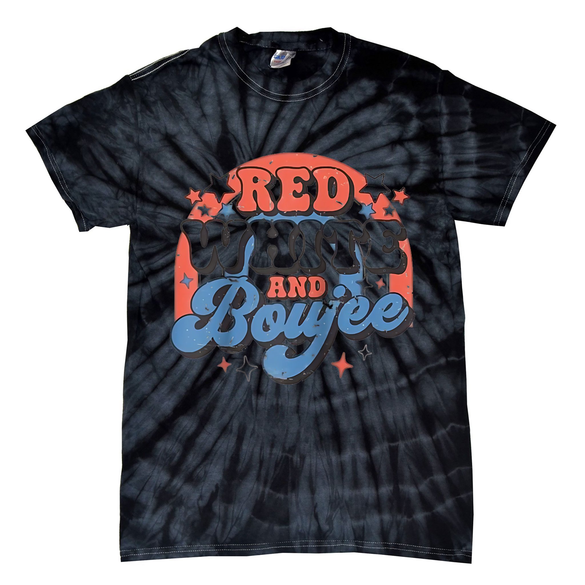 Red White And Boujee 4th Of July Tie-Dye T-Shirt