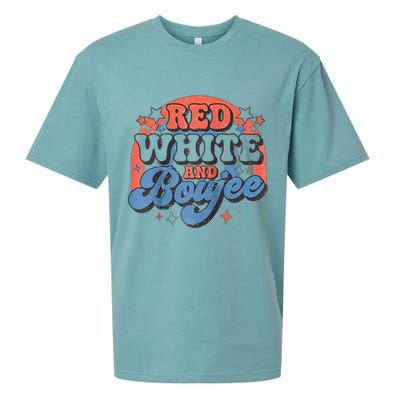 Red White And Boujee 4th Of July Sueded Cloud Jersey T-Shirt