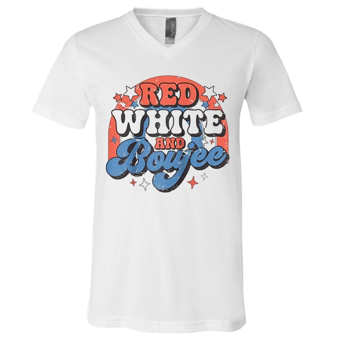 Red White And Boujee 4th Of July V-Neck T-Shirt
