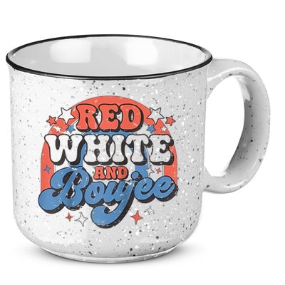 Red White And Boujee 4th Of July 15oz Campfire Ceramic Mug
