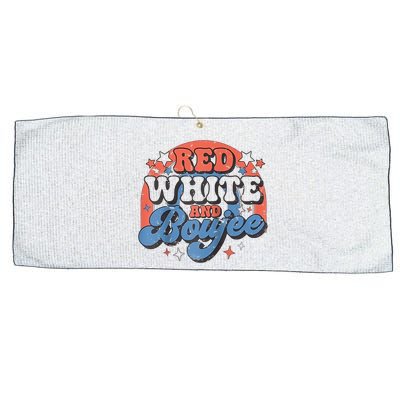 Red White And Boujee 4th Of July Large Microfiber Waffle Golf Towel