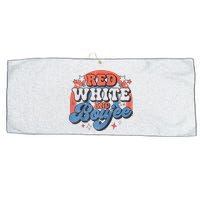 Red White And Boujee 4th Of July Large Microfiber Waffle Golf Towel