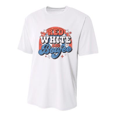 Red White And Boujee 4th Of July Youth Performance Sprint T-Shirt