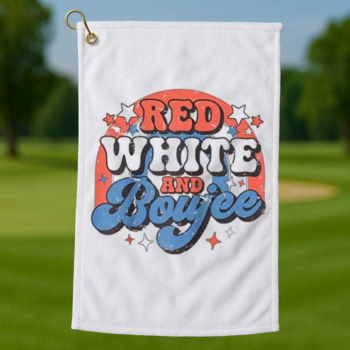 Red White And Boujee 4th Of July Golf Towel