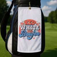 Red White And Boujee 4th Of July Golf Towel