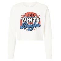 Red White And Boujee 4th Of July Cropped Pullover Crew