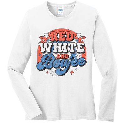 Red White And Boujee 4th Of July Ladies Long Sleeve Shirt