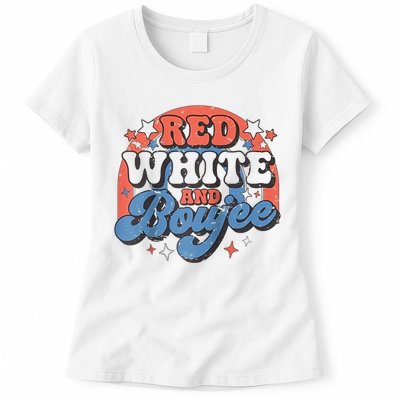 Red White And Boujee 4th Of July Womens T-Shirt