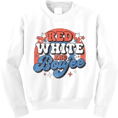 Red White And Boujee 4th Of July Kids Sweatshirt