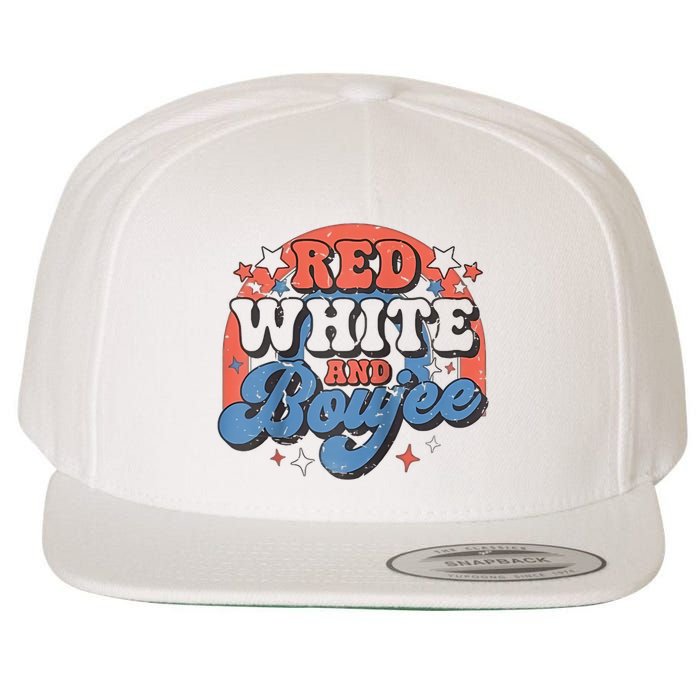 Red White And Boujee 4th Of July Wool Snapback Cap
