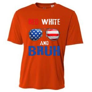 Red White And Bruh 4th Of July Cooling Performance Crew T-Shirt