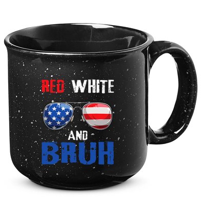 Red White And Bruh 4th Of July 15oz Campfire Ceramic Mug