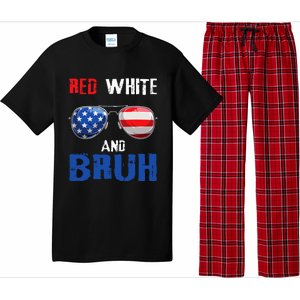 Red White And Bruh 4th Of July Pajama Set