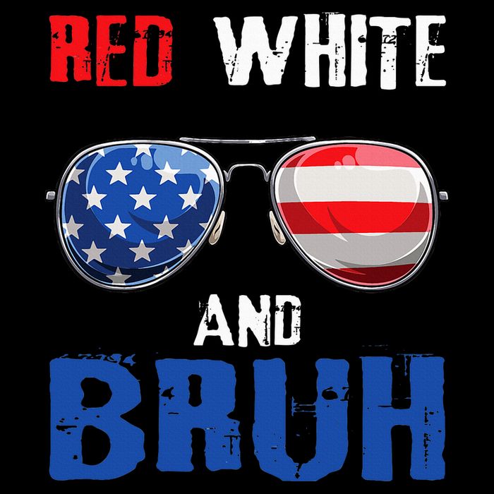 Red White And Bruh 4th Of July Cooling Performance Long Sleeve Crew