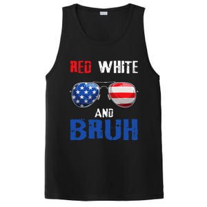 Red White And Bruh 4th Of July PosiCharge Competitor Tank