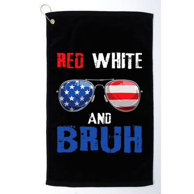 Red White And Bruh 4th Of July Golf Towel
