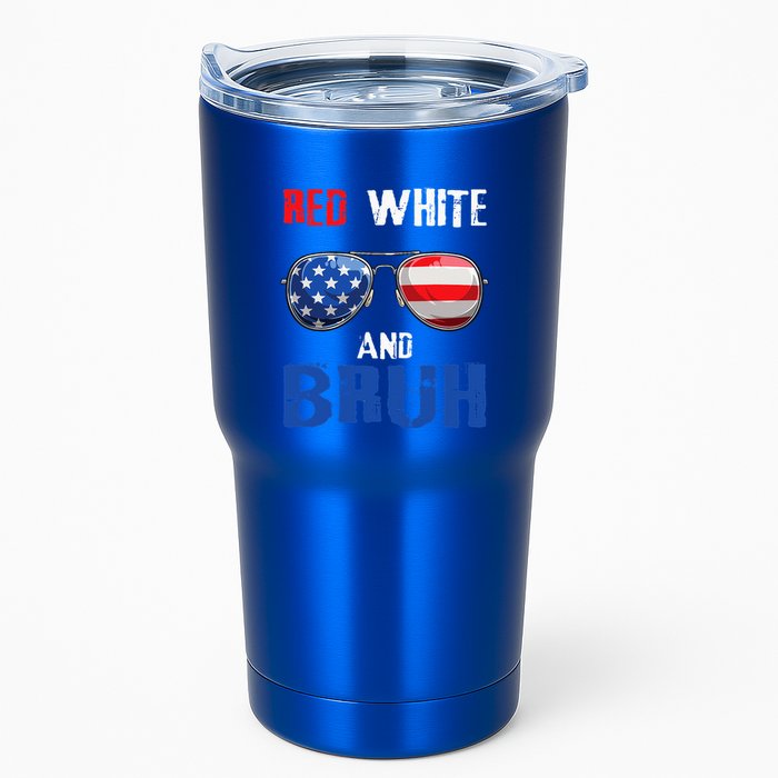 Red White And Bruh 4th Of July Tumbler