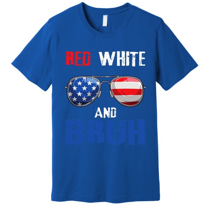 Red White And Bruh 4th Of July Premium T-Shirt