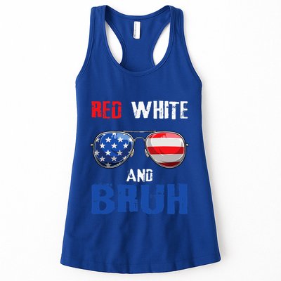 Red White And Bruh 4th Of July Womens Tank Top