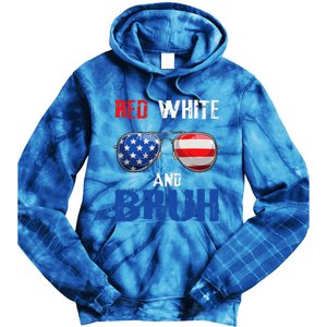 Red White And Bruh 4th Of July Tie Dye Hoodie