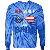 Red White And Bruh 4th Of July Tie-Dye Long Sleeve Shirt