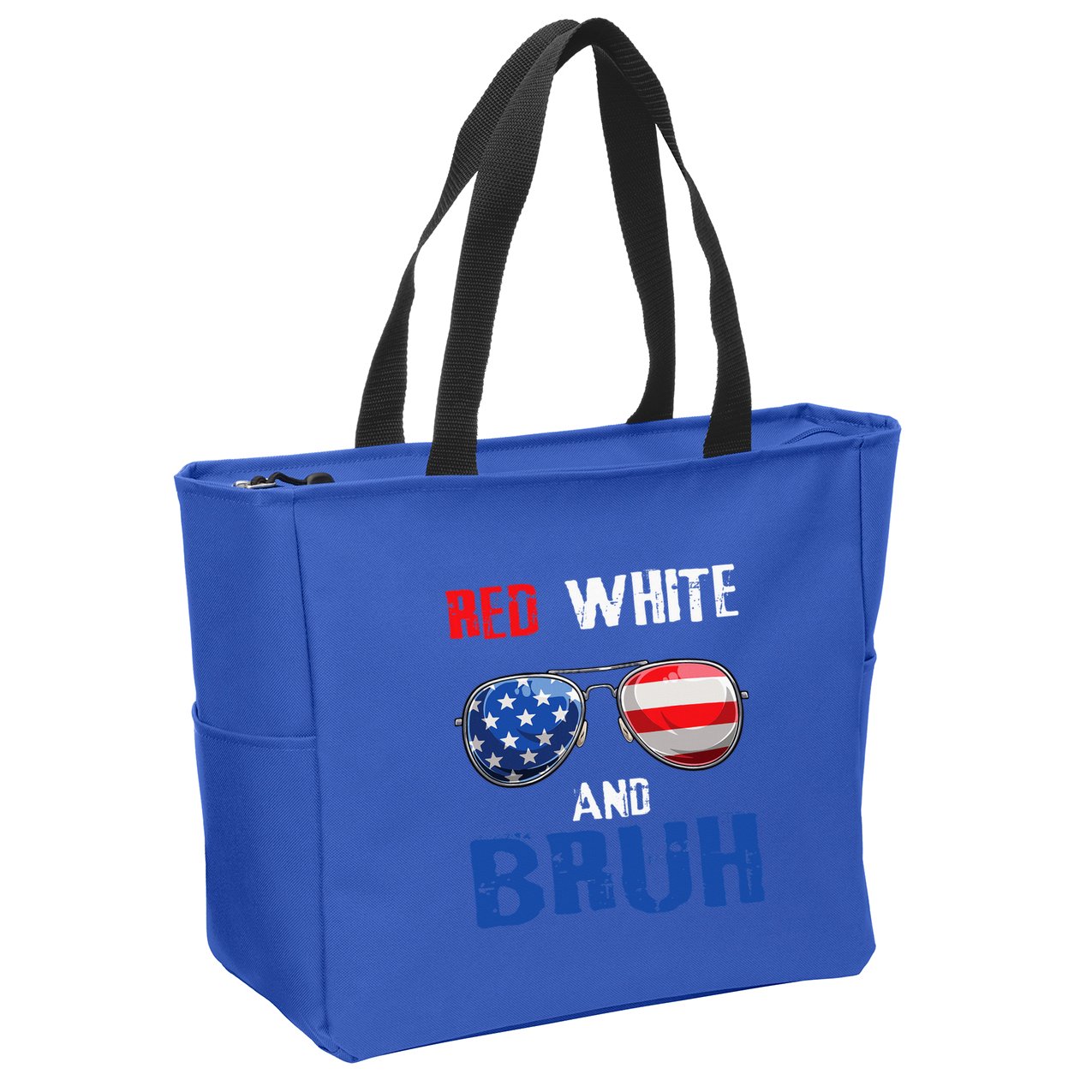Red White And Bruh 4th Of July Zip Tote Bag