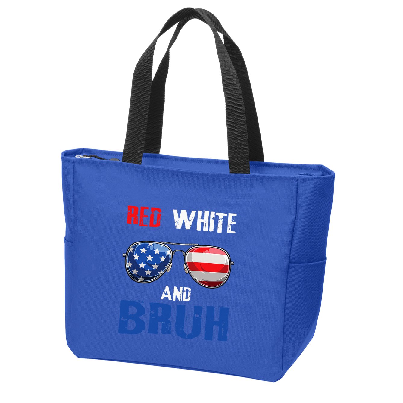 Red White And Bruh 4th Of July Zip Tote Bag