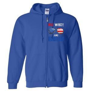 Red White And Bruh 4th Of July Full Zip Hoodie