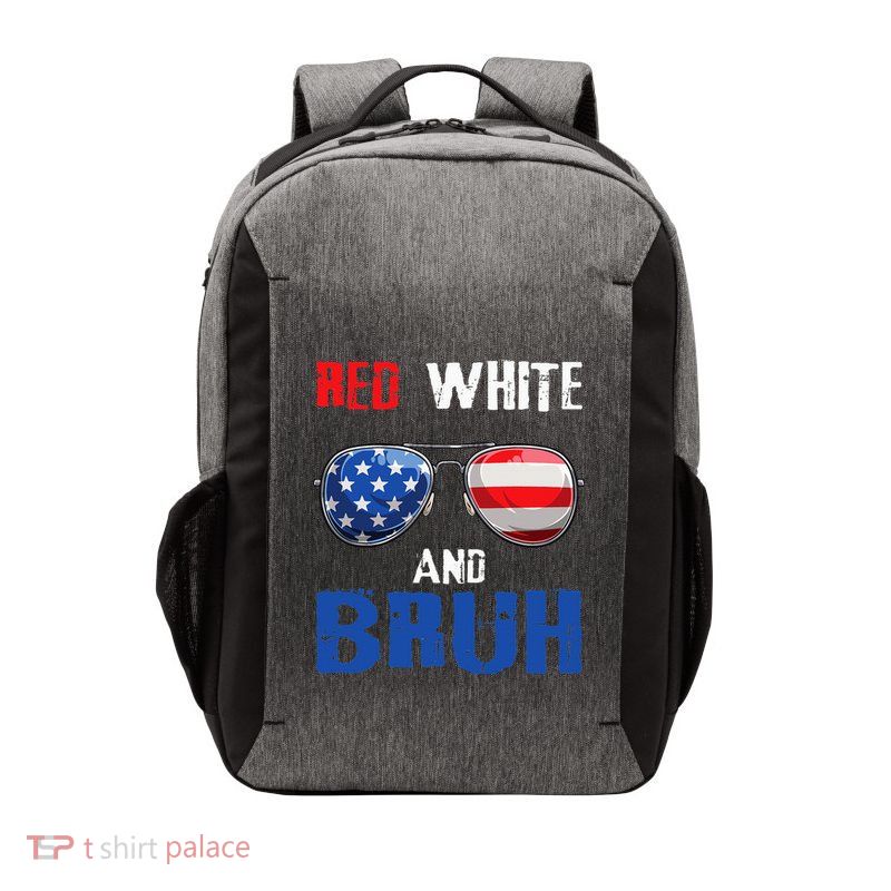 Red White And Bruh 4th Of July Vector Backpack
