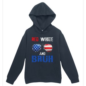 Red White And Bruh 4th Of July Urban Pullover Hoodie