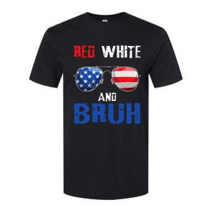 Red White And Bruh 4th Of July Softstyle CVC T-Shirt