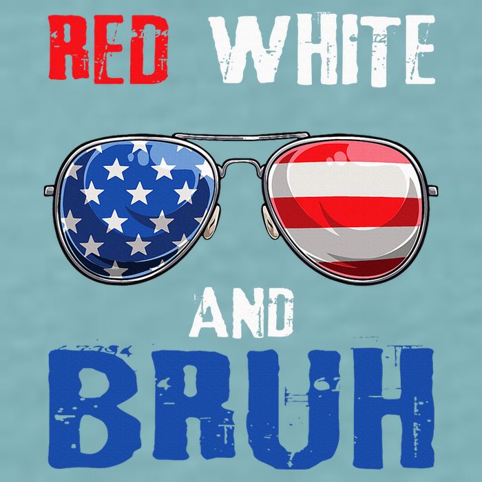 Red White And Bruh 4th Of July Sueded Cloud Jersey T-Shirt