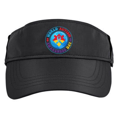 Ribbon World Autism Awareness Day Adult Drive Performance Visor