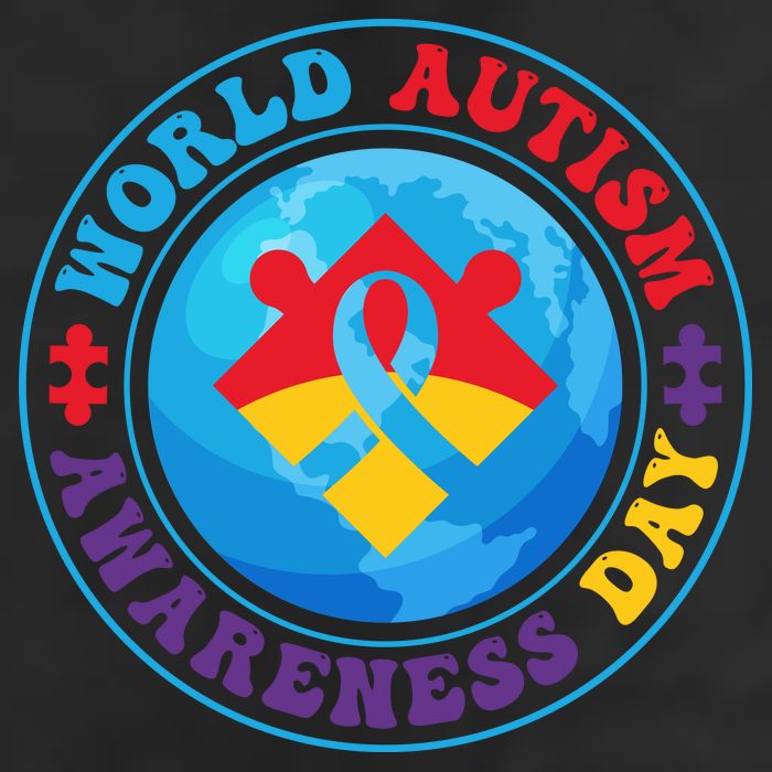 Ribbon World Autism Awareness Day Adult Drive Performance Visor