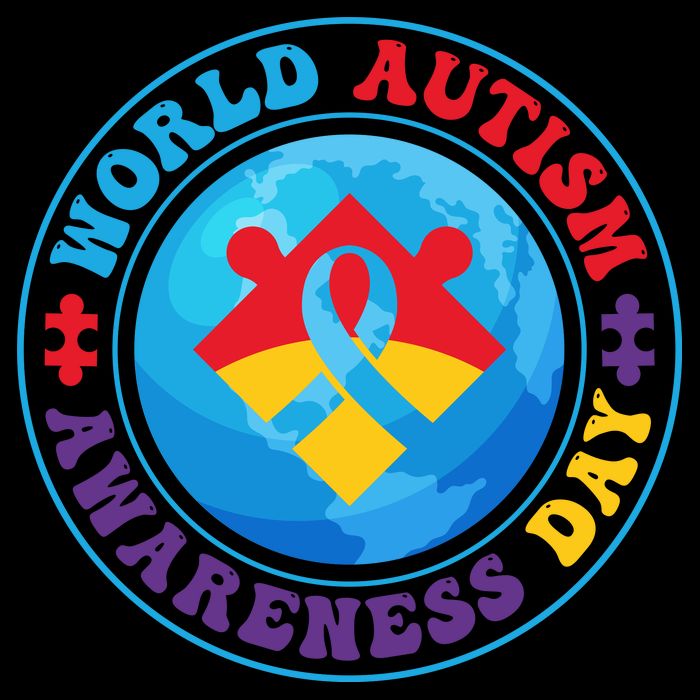 Ribbon World Autism Awareness Day Baby Bodysuit