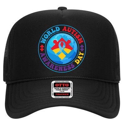 Ribbon World Autism Awareness Day Trucker Hat