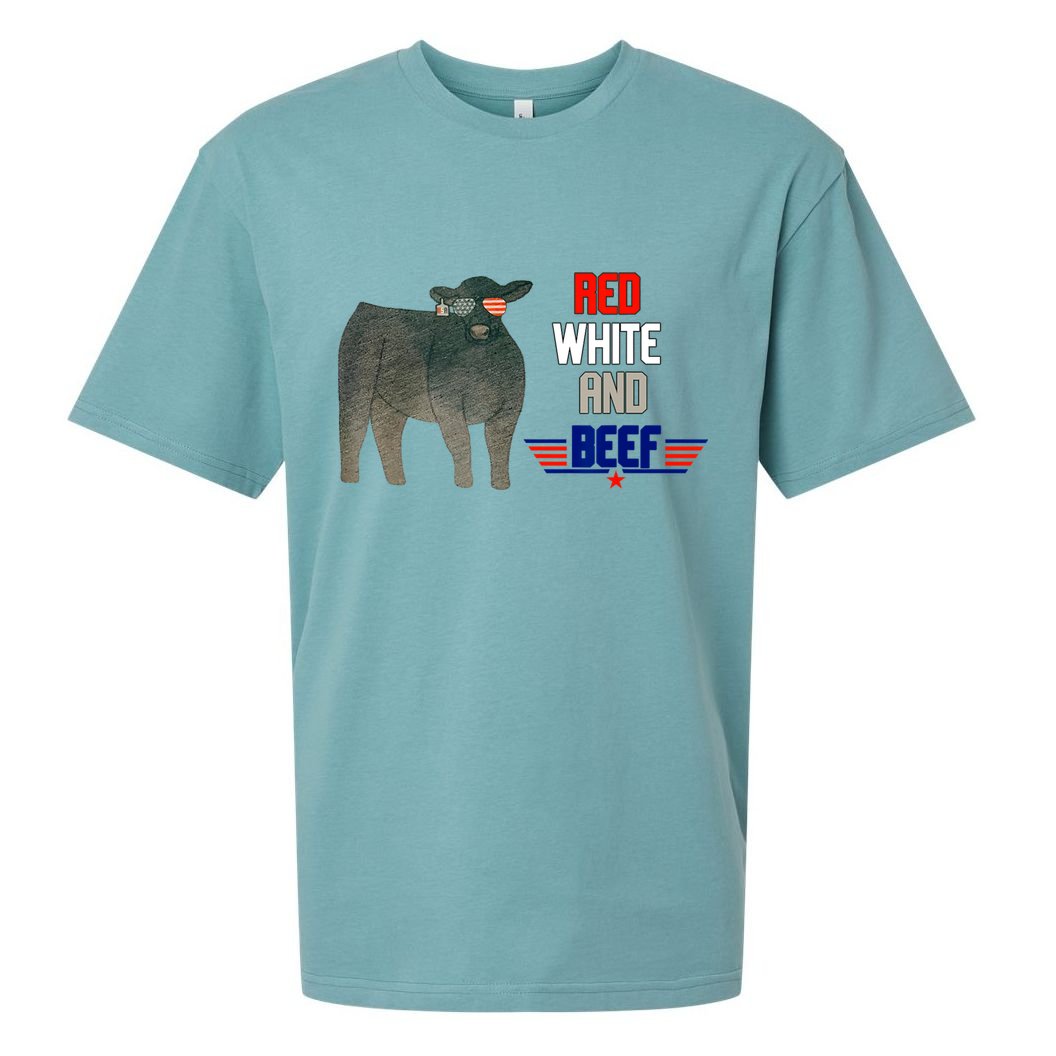 Red White And Beef Sueded Cloud Jersey T-Shirt