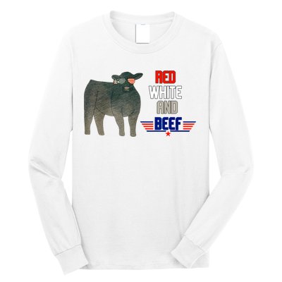 Red White And Beef Long Sleeve Shirt