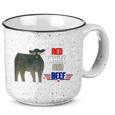 Red White And Beef 15oz Campfire Ceramic Mug