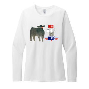 Red White And Beef Womens CVC Long Sleeve Shirt