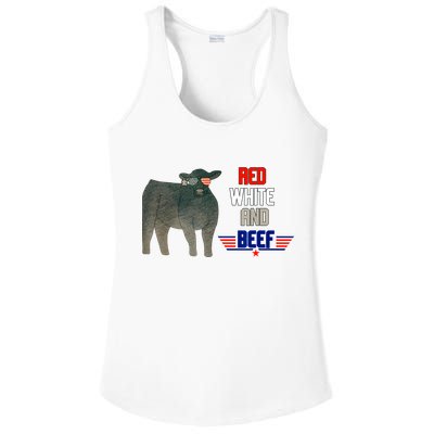 Red White And Beef Ladies PosiCharge Competitor Racerback Tank